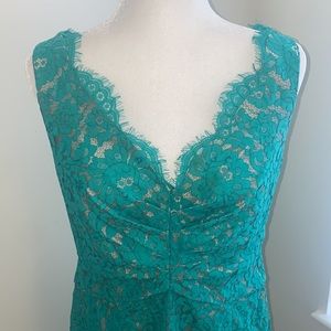 Turquoise lace dress